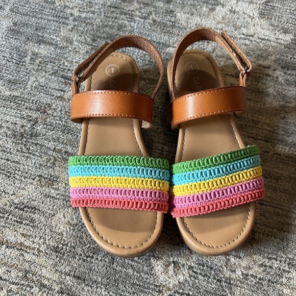 Cat and Jack -Colorful Kids Sandals - girls size 1 - platform - Picture 3 of 6